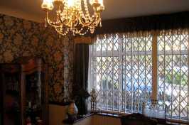 concertina window shutters in living room