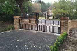 large metal driveway gate