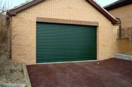 green roller garage door
