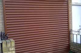 brown roller shutters