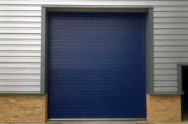 warehouse goods entrance with roller shutter